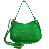 Savannah Suede Leather Shoulder Bag - Leather Italiano