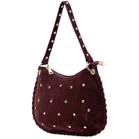 Savannah Suede Leather Shoulder Bag - Leather Italiano