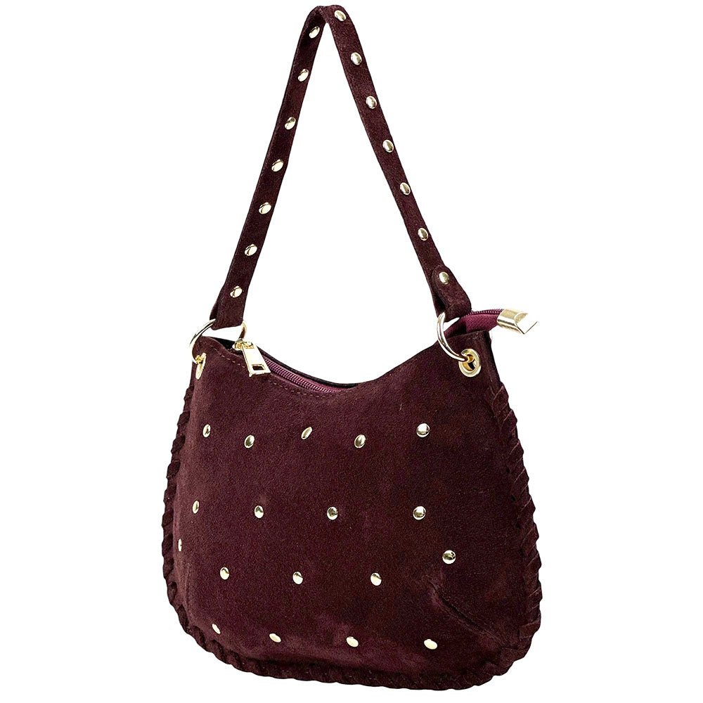 Savannah Suede Leather Shoulder Bag - Leather Italiano