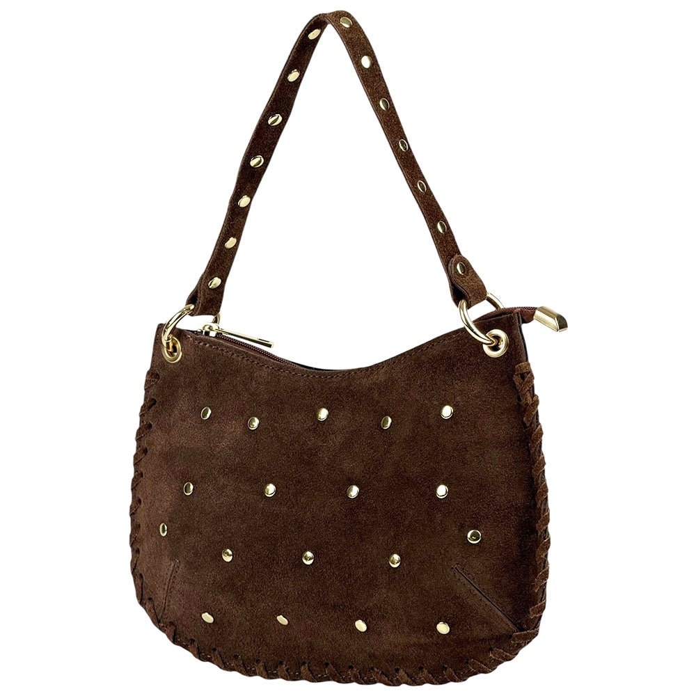 Savannah Suede Leather Shoulder Bag - Leather Italiano