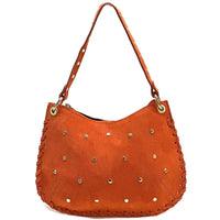 Savannah Suede Leather Shoulder Bag - Leather Italiano