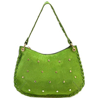 Savannah Suede Leather Shoulder Bag - Leather Italiano