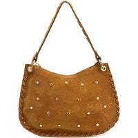 Savannah Suede Leather Shoulder Bag - Leather Italiano