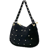 Savannah Suede Leather Shoulder Bag - Leather Italiano