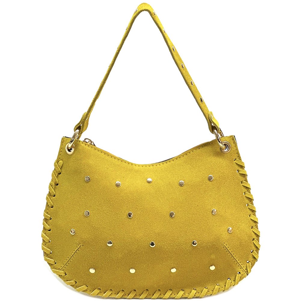 Savannah Suede Leather Shoulder Bag - Leather Italiano
