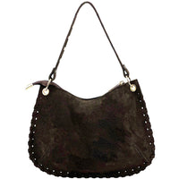 Savannah Suede Leather Shoulder Bag - Leather Italiano