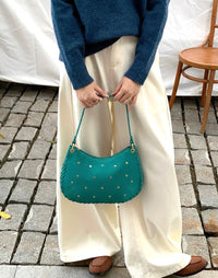Savannah Suede Leather Shoulder Bag - Leather Italiano