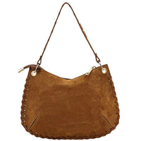 Savannah Suede Leather Shoulder Bag - Leather Italiano