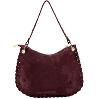 Savannah Suede Leather Shoulder Bag - Leather Italiano