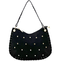 Savannah Suede Leather Shoulder Bag - Leather Italiano