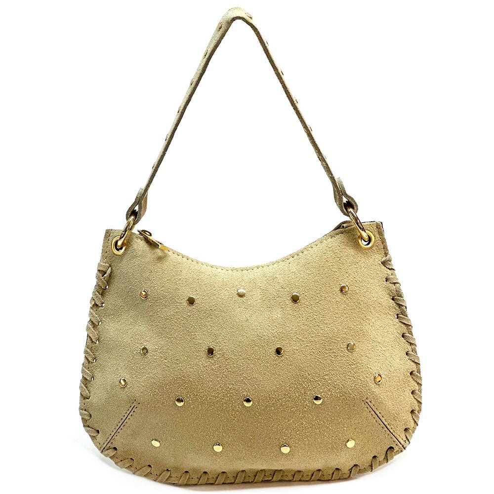 Savannah Suede Leather Shoulder Bag - Leather Italiano