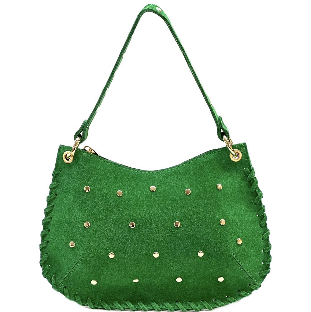 Savannah Suede Leather Shoulder Bag - Leather Italiano