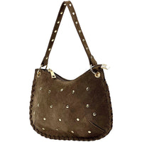 Savannah Suede Leather Shoulder Bag - Leather Italiano