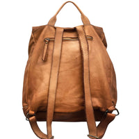 Selmira Washed Cow Leather Backpack - Leather Italiano