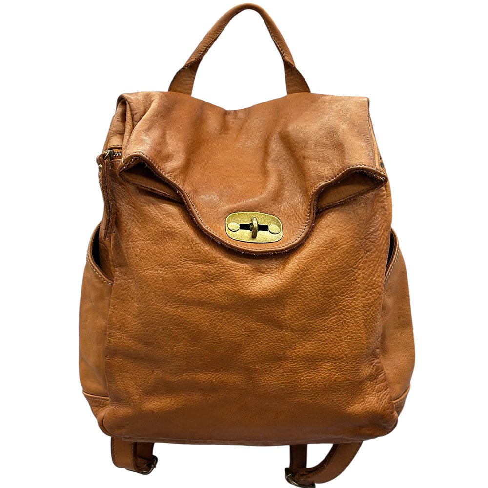 Selmira Washed Cow Leather Backpack - Leather Italiano