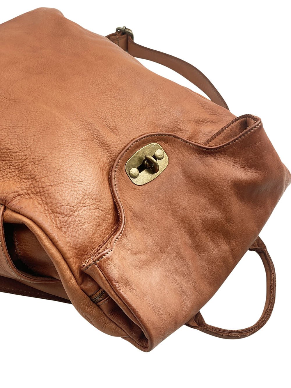 Selmira Washed Cow Leather Backpack - Leather Italiano