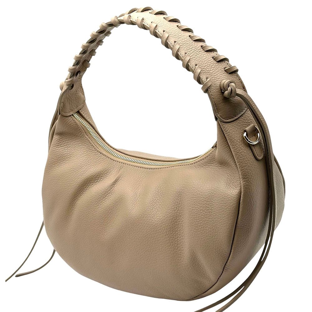 Selviana Cow Leather Hobo Bag - Leather Italiano
