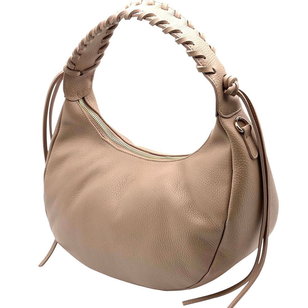 Selviana Cow Leather Hobo Bag - Leather Italiano