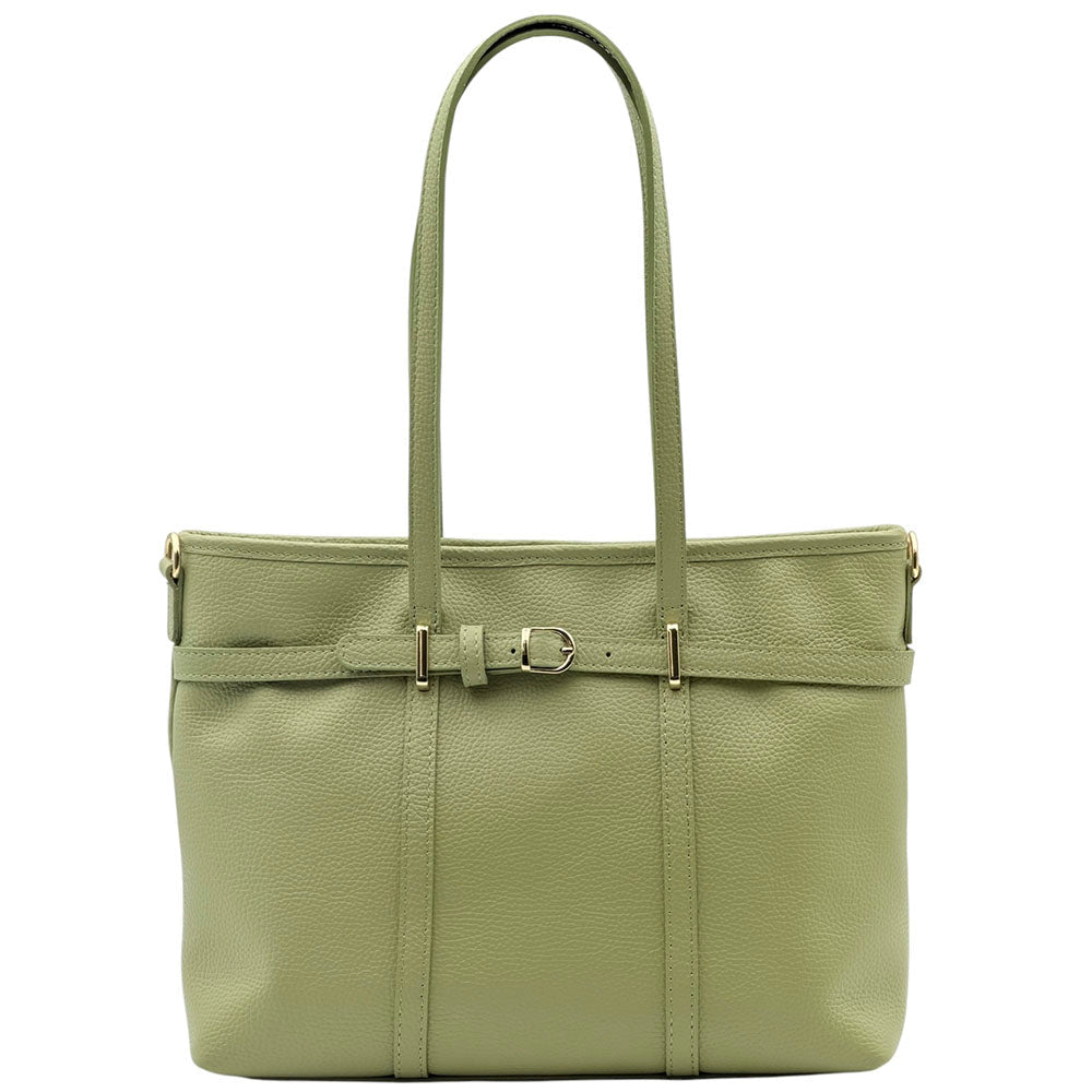 Serafita Structured Leather Tote - Leather Italiano