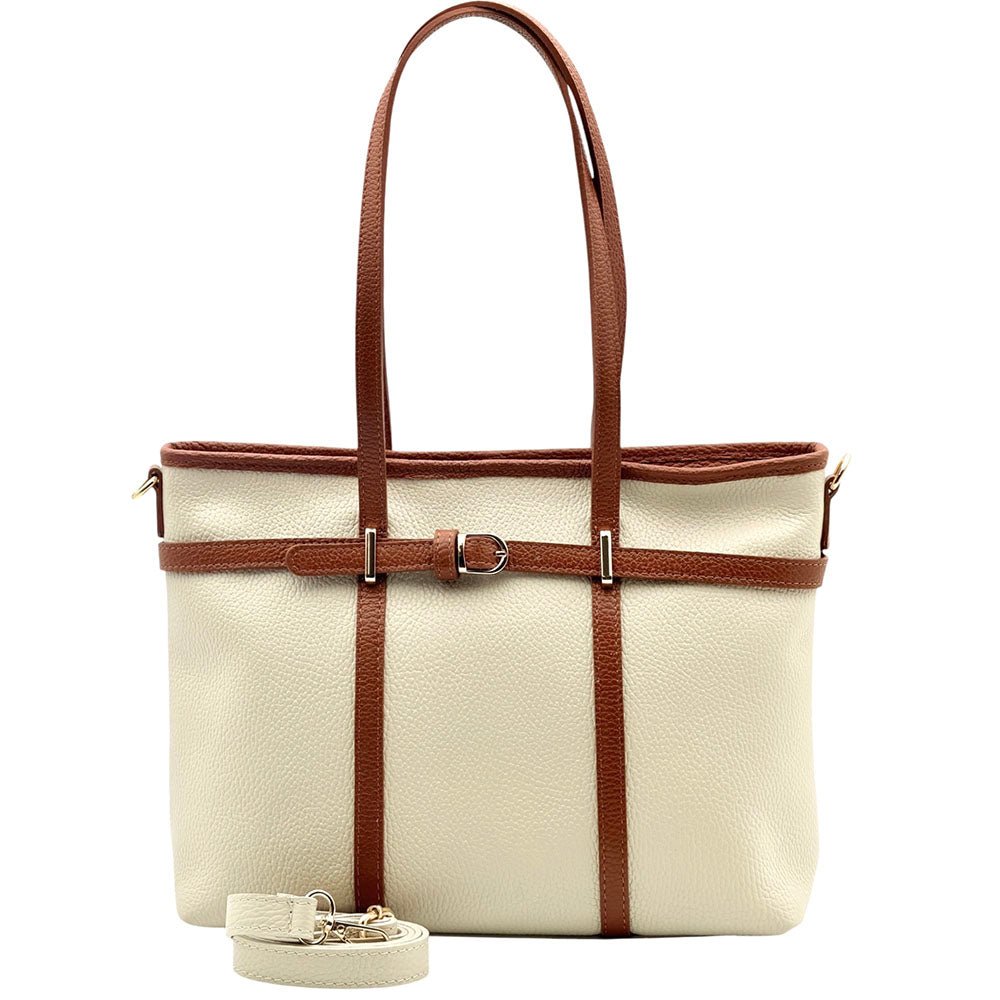 Serafita Structured Leather Tote - Leather Italiano