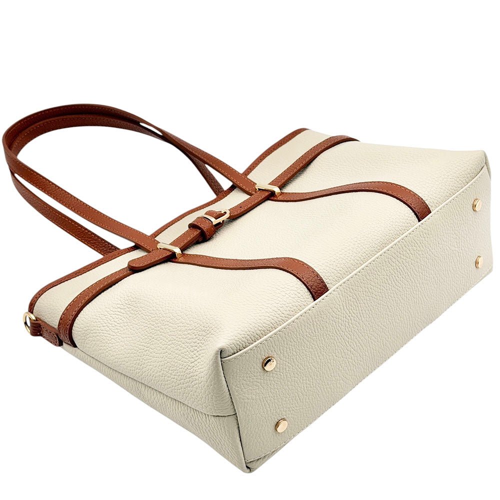 Serafita Structured Leather Tote - Leather Italiano