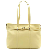 Serafita Structured Leather Tote - Leather Italiano