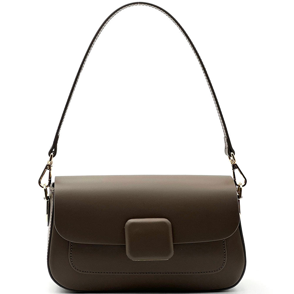 Serelia Cow Leather Shoulder and Crossbody Bag - Leather Italiano