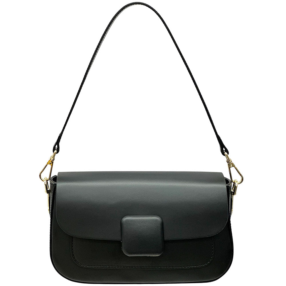 Serelia Cow Leather Shoulder and Crossbody Bag - Leather Italiano
