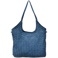 Serenica Woven Soft Washed Cow Leather Hobo Bag - Leather Italiano