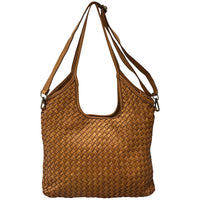 Serenica Woven Soft Washed Cow Leather Hobo Bag - Leather Italiano