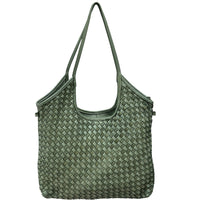 Serenica Woven Soft Washed Cow Leather Hobo Bag - Leather Italiano
