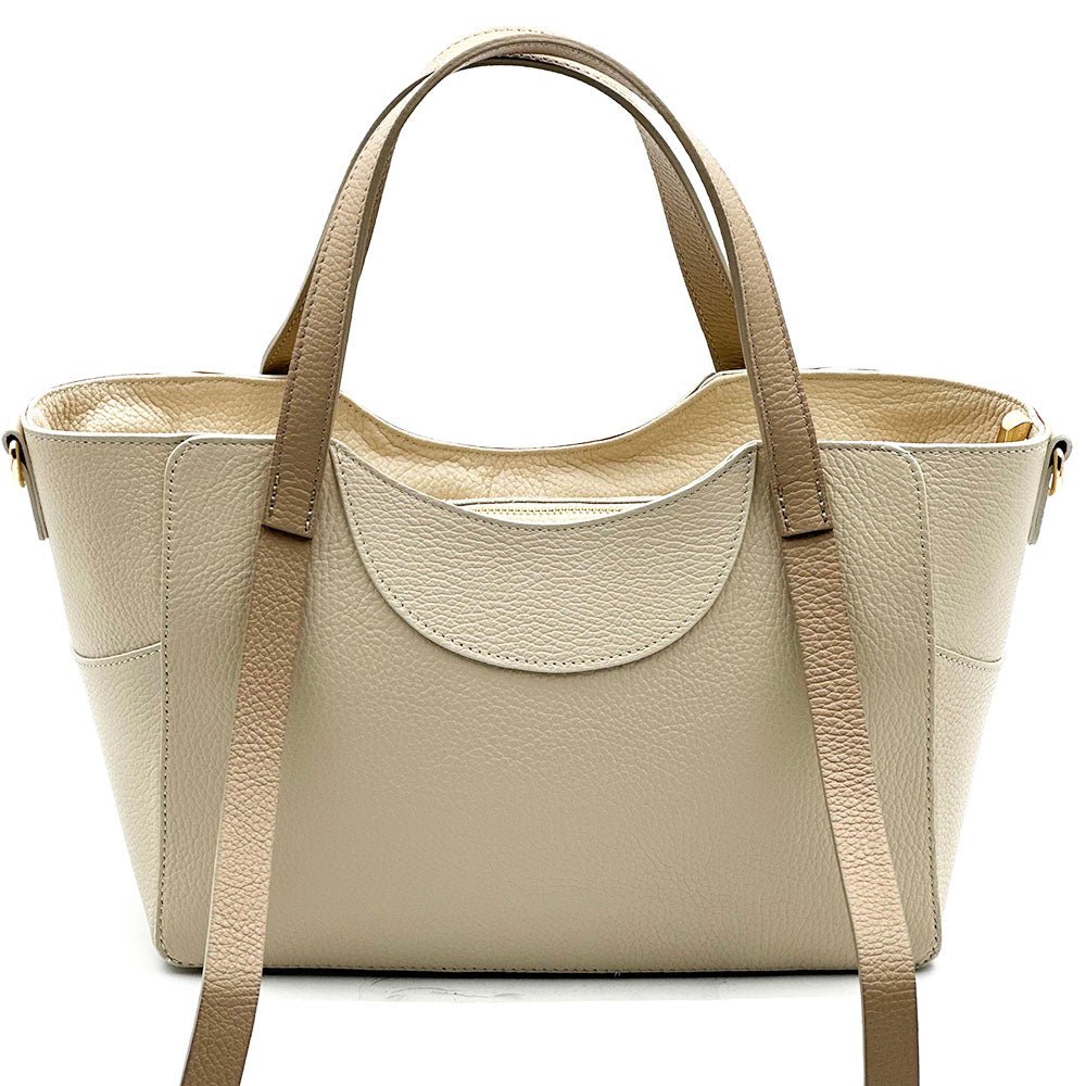 Serilda Italian Cow Leather Structured Shoulder Bag - Leather Italiano