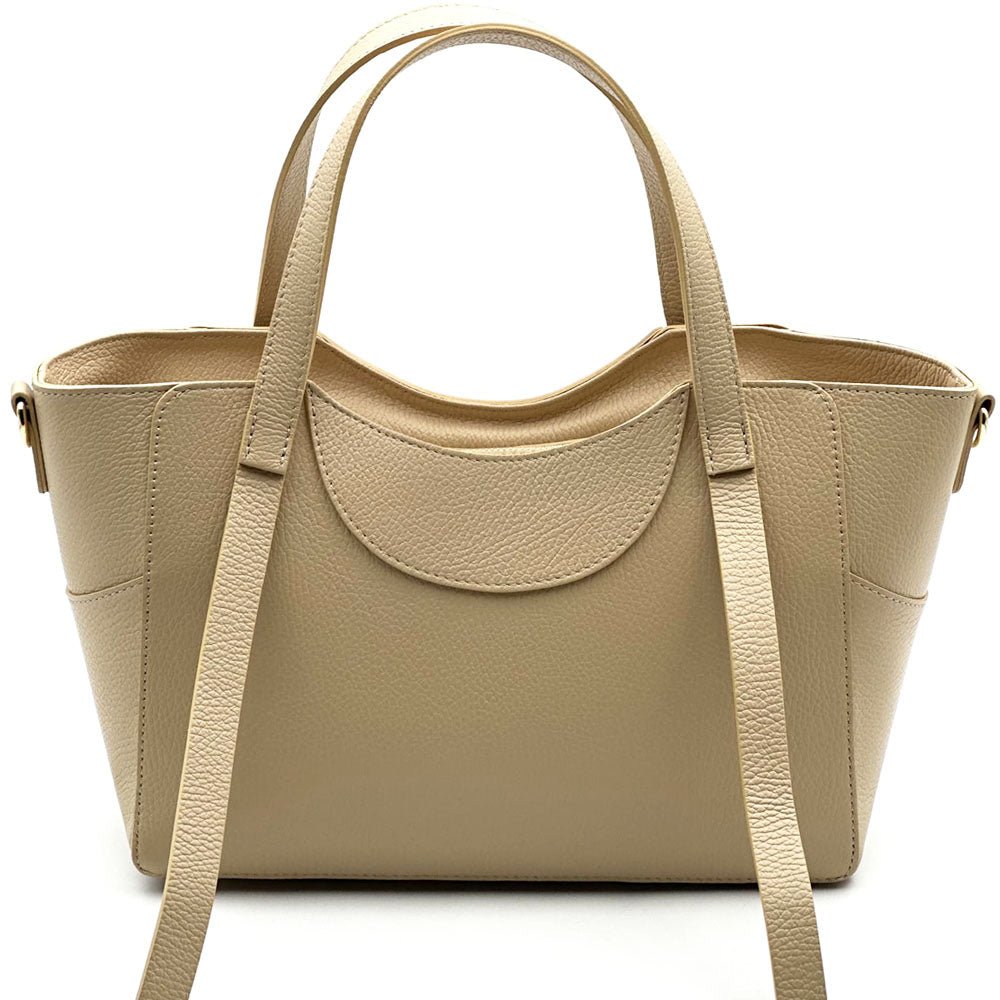 Serilda Italian Cow Leather Structured Shoulder Bag - Leather Italiano