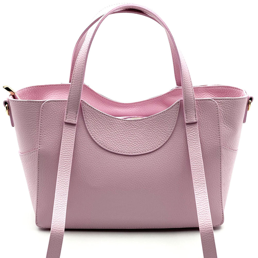 Serilda Italian Cow Leather Structured Shoulder Bag - Leather Italiano