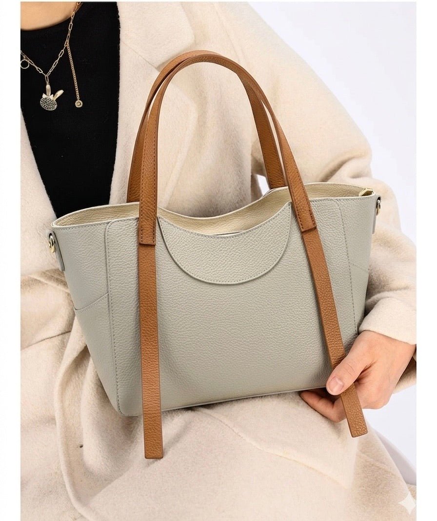 Serilda Italian Cow Leather Structured Shoulder Bag - Leather Italiano