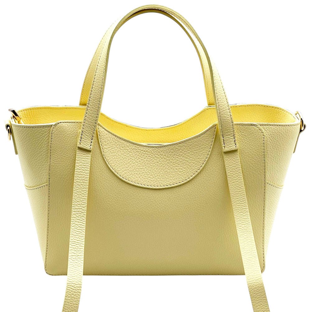 Serilda Italian Cow Leather Structured Shoulder Bag - Leather Italiano