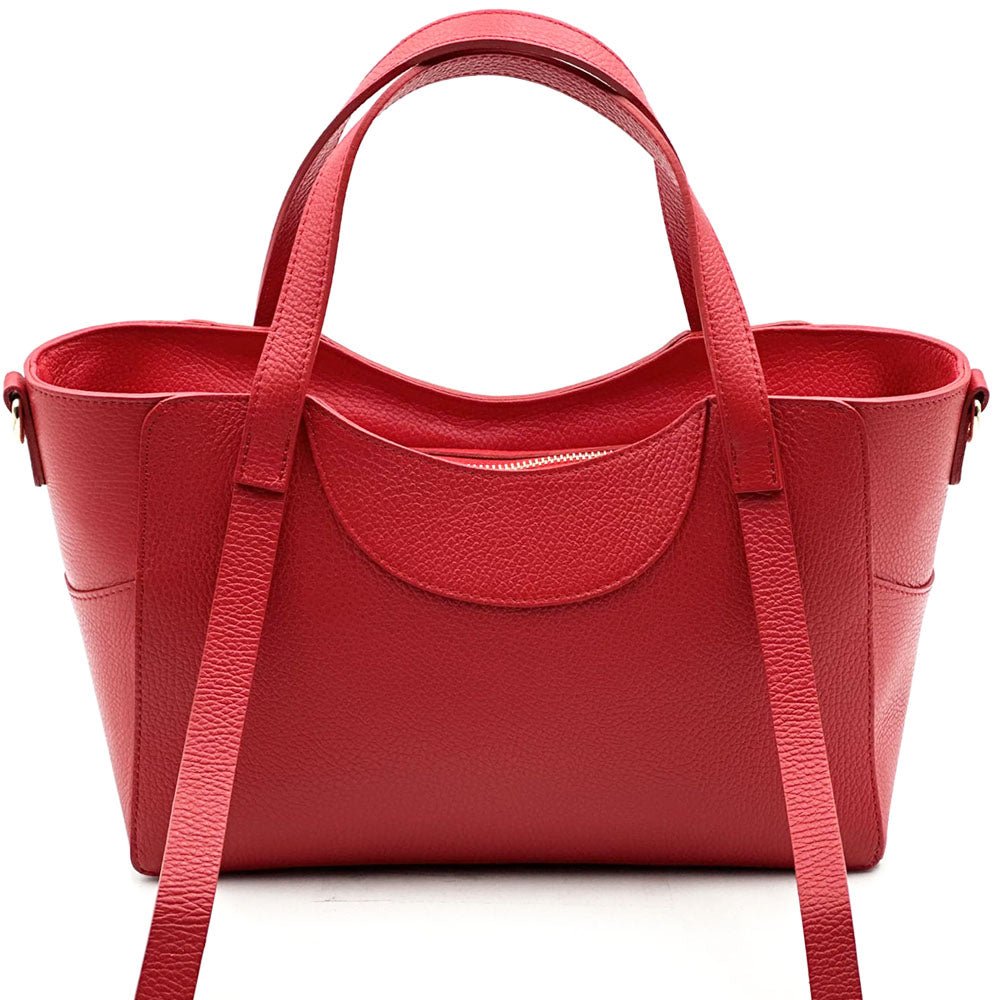 Serilda Italian Cow Leather Structured Shoulder Bag - Leather Italiano