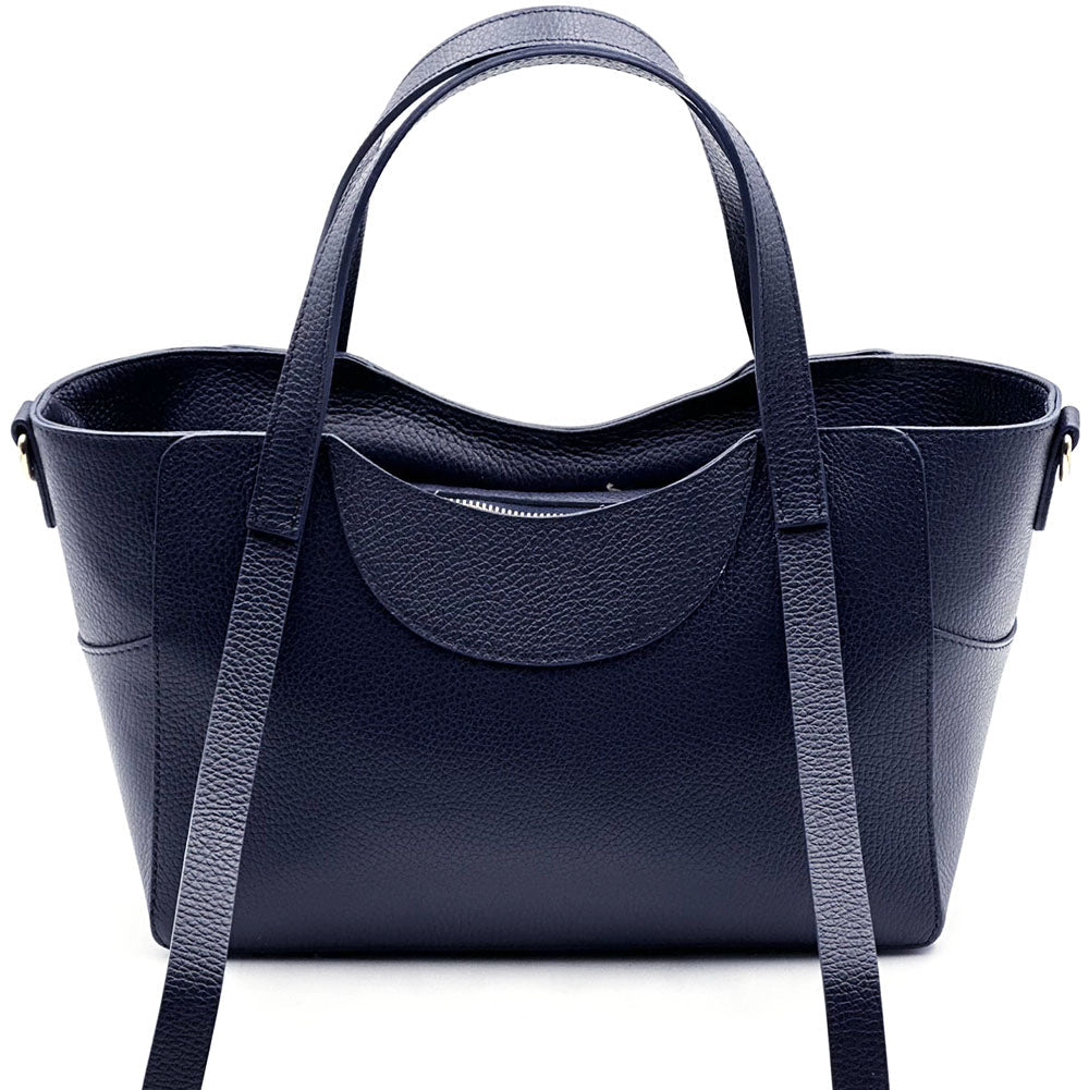 Serilda Italian Cow Leather Structured Shoulder Bag - Leather Italiano