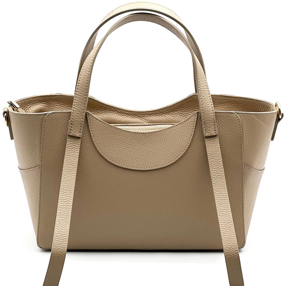 Serilda Italian Cow Leather Structured Shoulder Bag - Leather Italiano
