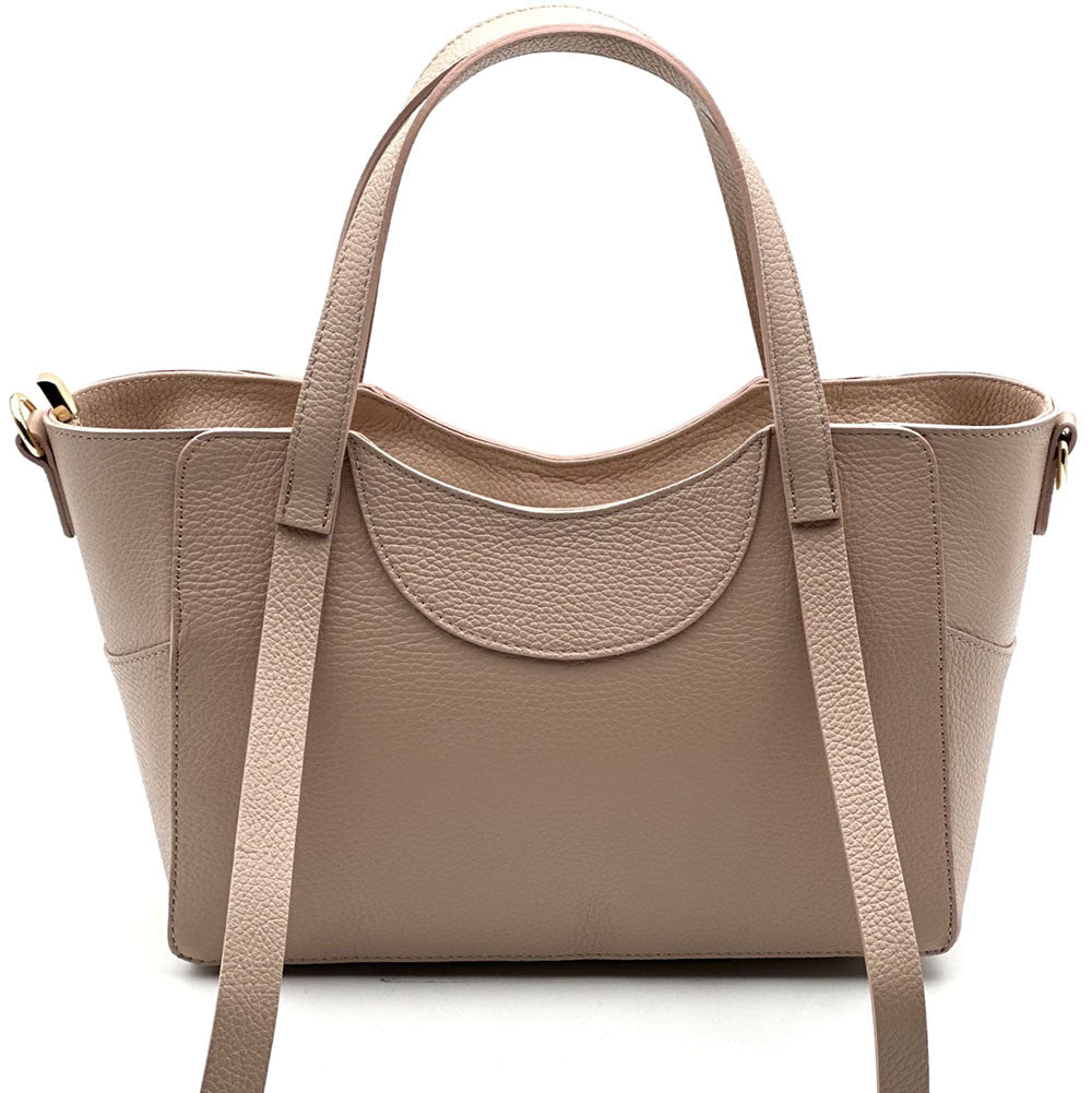 Serilda Italian Cow Leather Structured Shoulder Bag - Leather Italiano