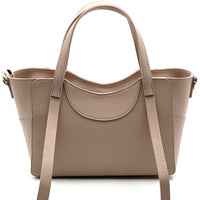 Serilda Italian Cow Leather Structured Shoulder Bag - Leather Italiano