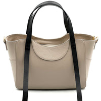 Serilda Italian Cow Leather Structured Shoulder Bag - Leather Italiano