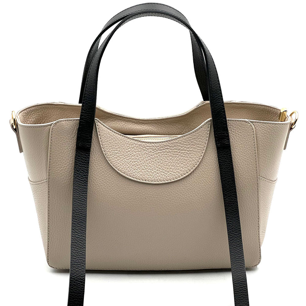 Serilda Italian Cow Leather Structured Shoulder Bag - Leather Italiano