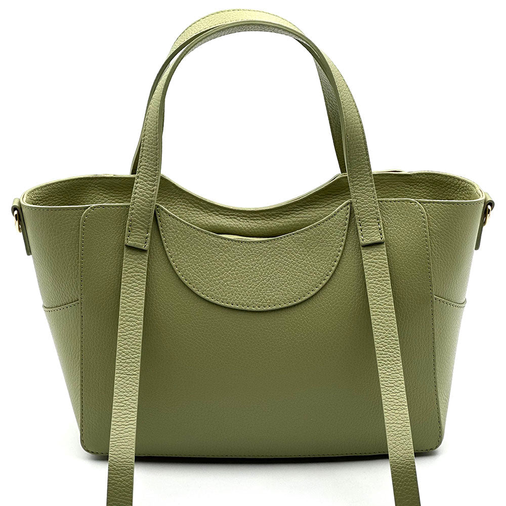 Serilda Italian Cow Leather Structured Shoulder Bag - Leather Italiano