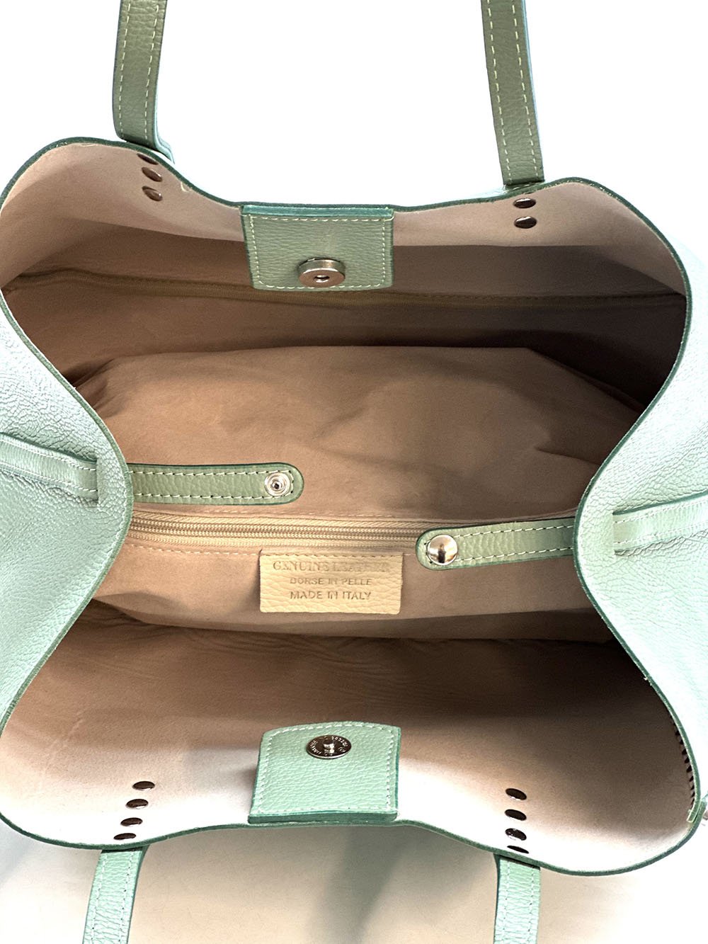 Sestola Italian Handmade Cow Leather Tote Bag - Leather Italiano