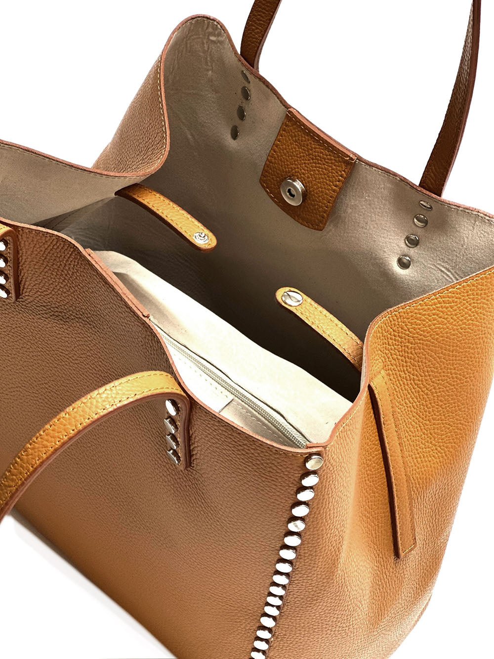 Sestola Italian Handmade Cow Leather Tote Bag - Leather Italiano