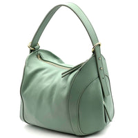 Silvia Italian Leather Shoulder Bag - Leather Italiano