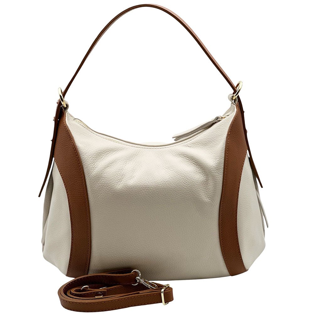 Silvia Italian Leather Shoulder Bag - Leather Italiano