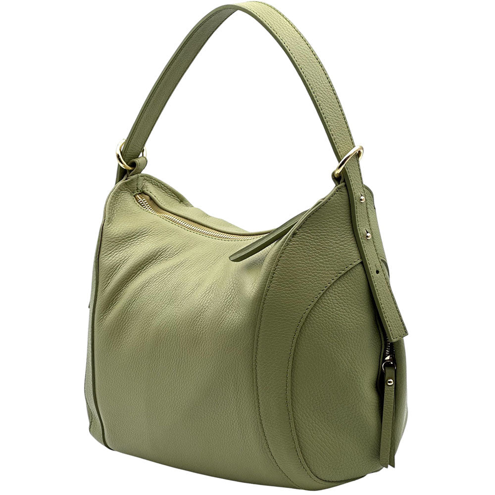 Silvia Italian Leather Shoulder Bag - Leather Italiano