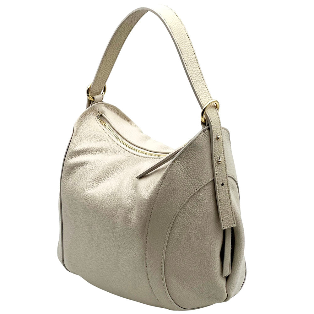 Silvia Italian Leather Shoulder Bag - Leather Italiano